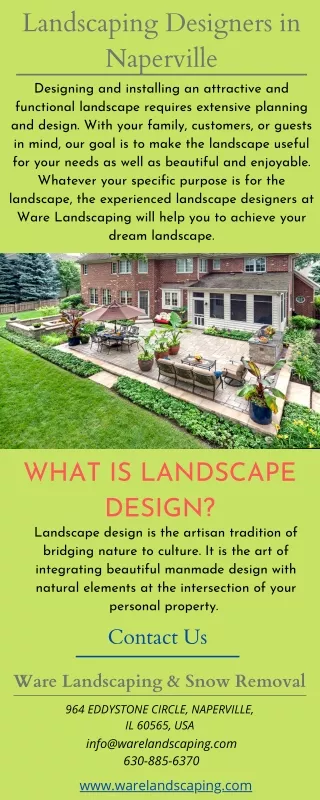 Landscaping Designers in Naperville