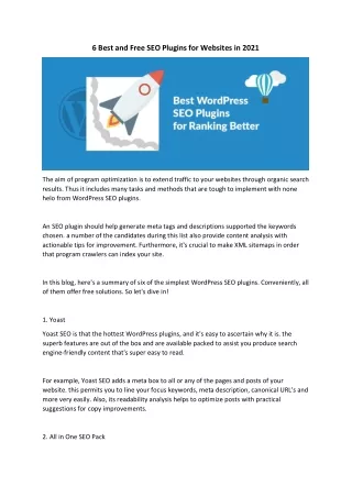 6 Best and Free SEO Plugins for Websites in 2022