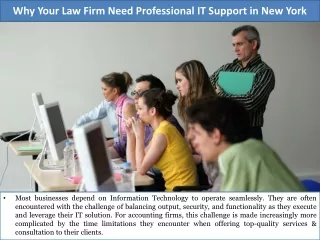 why your law firm need professional it support in new york