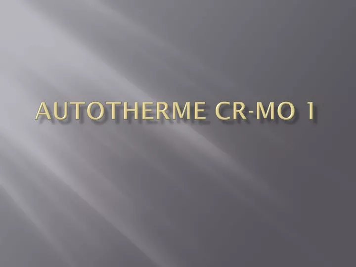 autotherme cr mo 1