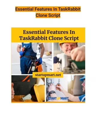 Essential Features In TaskRabbit Clone Script