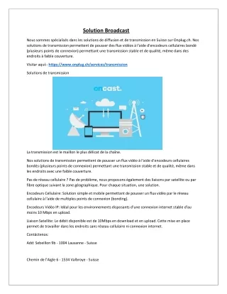 solution broadcast