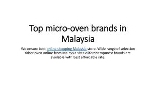 micro oven- online shopping malaysia