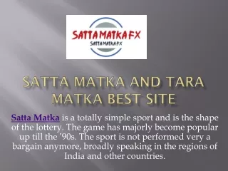 Best satta matka chart and live game site