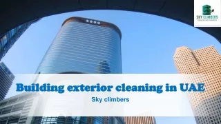 Building exterior cleaning in UAE