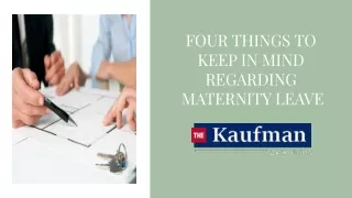 Four Things to Keep in Mind Regarding Maternity Leave