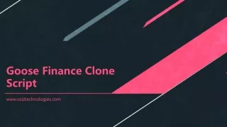 goose finance clone script