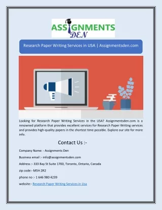 research paper writing services