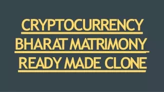 Readymade Bharat Matrimony Script - Cryptocurrency Integrations