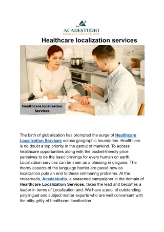 healthcare localization services