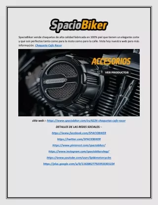 spaciobiker vende chaquetas de alta calidad