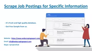 scrape job postings for specific information