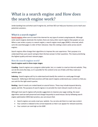 what is a search engine and how does the search