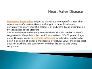 heart valve disease
