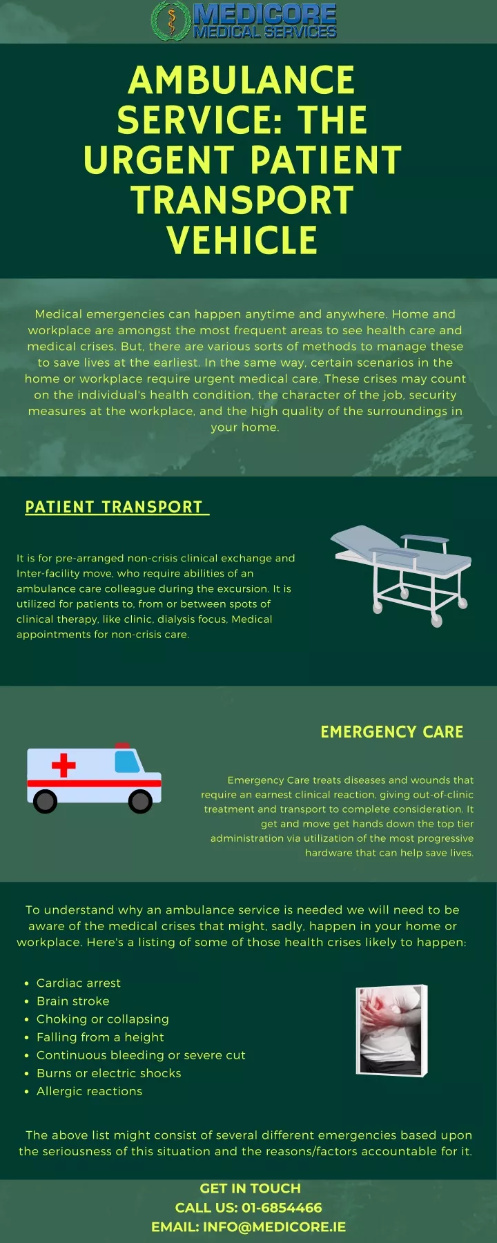 ambulance service the urgent patient transport