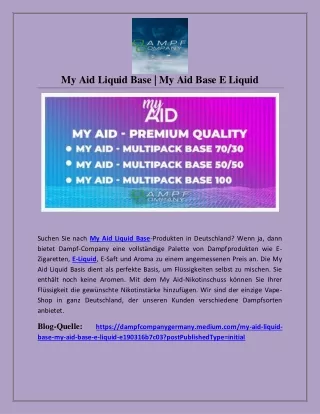 My Aid Liquid Base | My Aid Base E Liquid