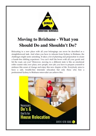 moving to brisbane what you should do and shouldn