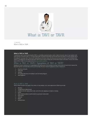 what is tavi or tavr
