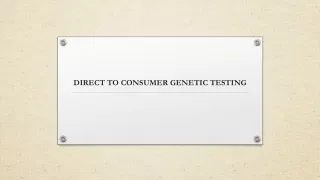 direct to consumer genetic testing