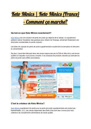 Keto Minics {France} Révision!
