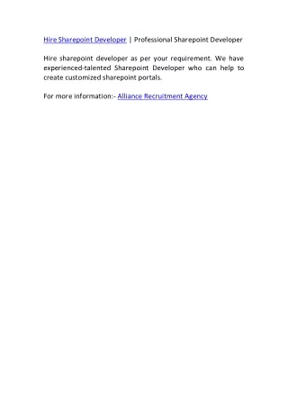 hire sharepoint developer professional sharepoint