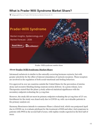 what is prader willi syndrome market share