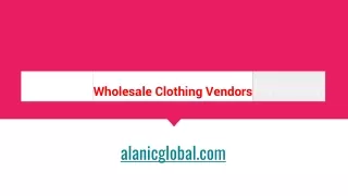 Trendy Wholesale Clothes & Apparel Manufacturer From Alanic Global