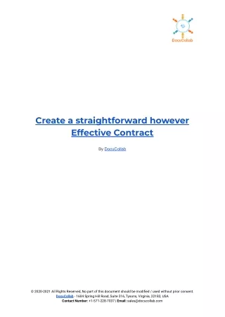 create a straightforward however effective