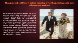things you should know before choosing a wedding
