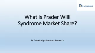 what is prader willi syndrome market share