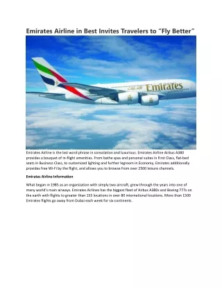 Emirates Airline flights