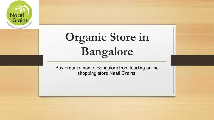 organic store in bangalore