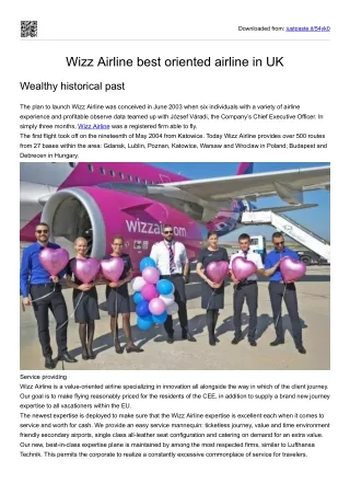 Wizz Airline Flights