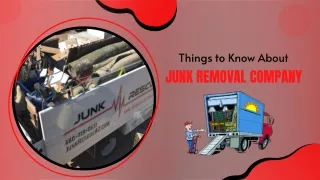 Things to Know About Junk Removal Company