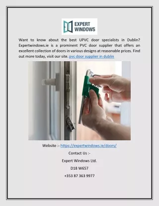 PVC Door Supplier in Dublin  Expertwindows.ie