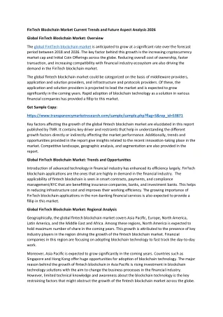 fintech blockchain market current trends
