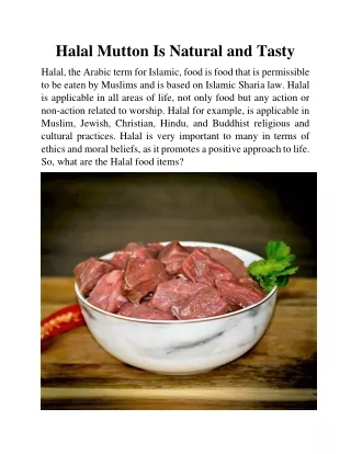 Halal Mutton