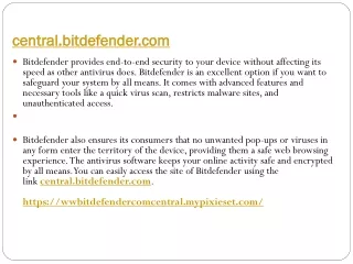 Bitdefender Central - Bitdefender Account Login- central.bitdefender.com