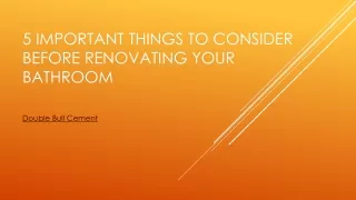 5 important things to consider before renovating