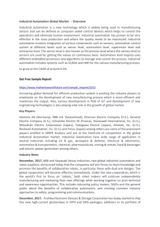 industrial automation global market overview