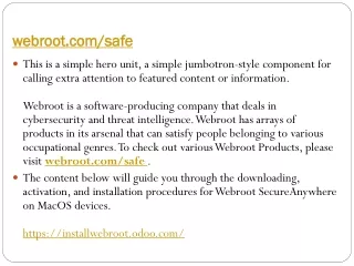 Webroot.com/safe | Download, Install, Activate Webroot Antivirus