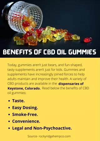 Benefits Of CBD Oil Gummies
