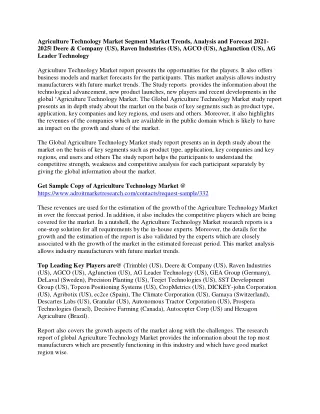agriculture technology market segment market