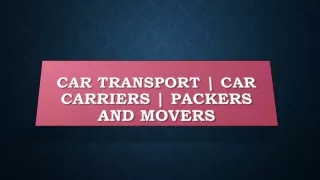 Car Transport in INDIA