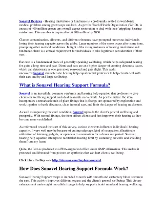 sonavel reviews hearing misfortune or hindrance