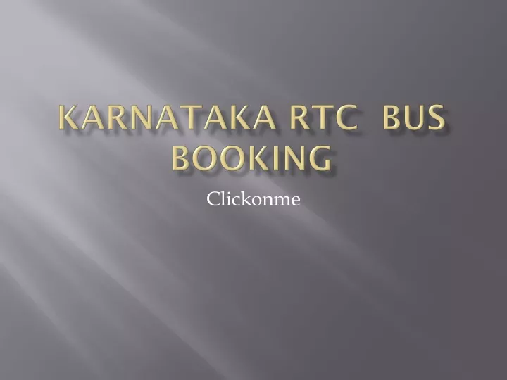 karnataka rtc bus booking