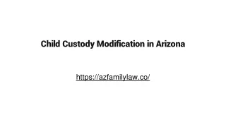 child custody modification in arizona