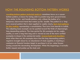 How the Rounding Bottom Pattern Works
