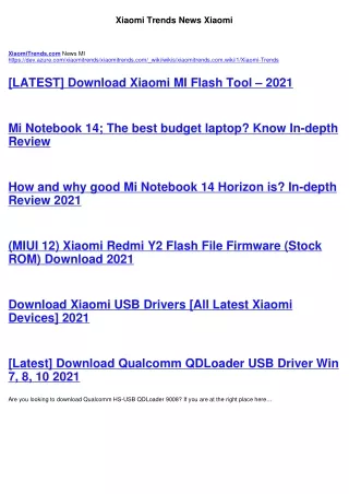 xiaomi trends news xiaomi