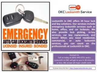 locksmith in okc offers 24 hour lock